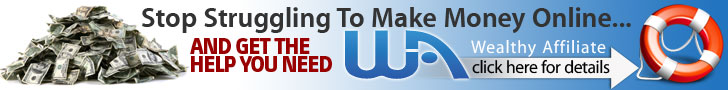 Stop Struggling to make money online. - and get the help you need - Wealthy Affiliate - click here for details