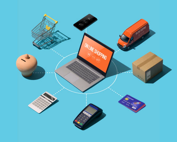 How to Build a Ecommerce Store - Online shopping, payments, and express delivery concept with isometric objects
